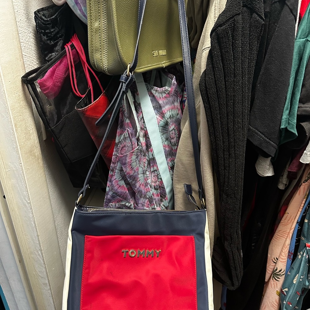 Tommy Hilfiger Red and Navy Crossbody Bag
